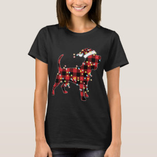 Beagle Weihnachten Rot Kariert Buffalo Pajamas Xma T-Shirt