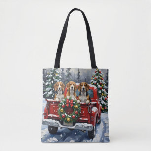 Beagle Weihnachten Rotes Lastwagen Urlaub