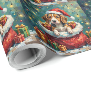 Beagle Weihnachten Santa-Tasche Abenteuer Geschenkpapier