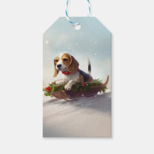 Beagle Weihnachten Schnee Winter Geschenkanhänger