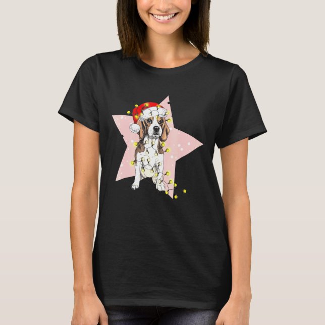 Beagle Weihnachten T-Shirt (Vorderseite)