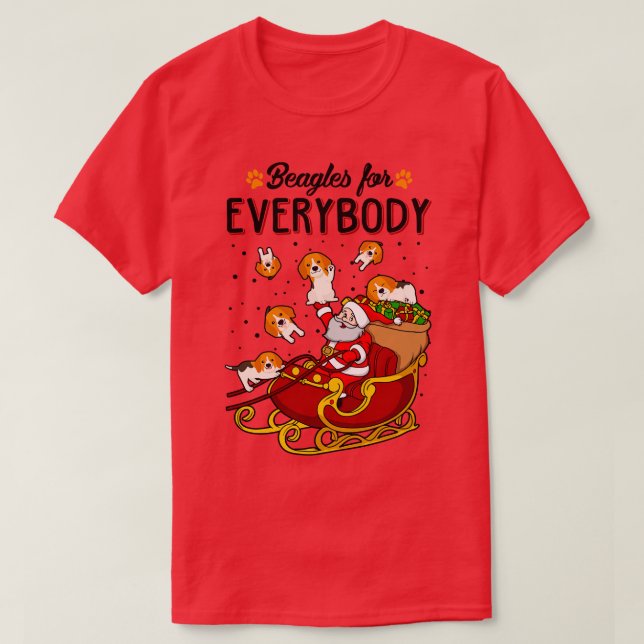 Beagle Weihnachten T-Shirt (Design vorne)