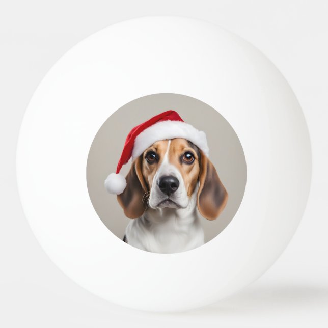 Beagle Weihnachten Tischtennisball (Vorderseite)