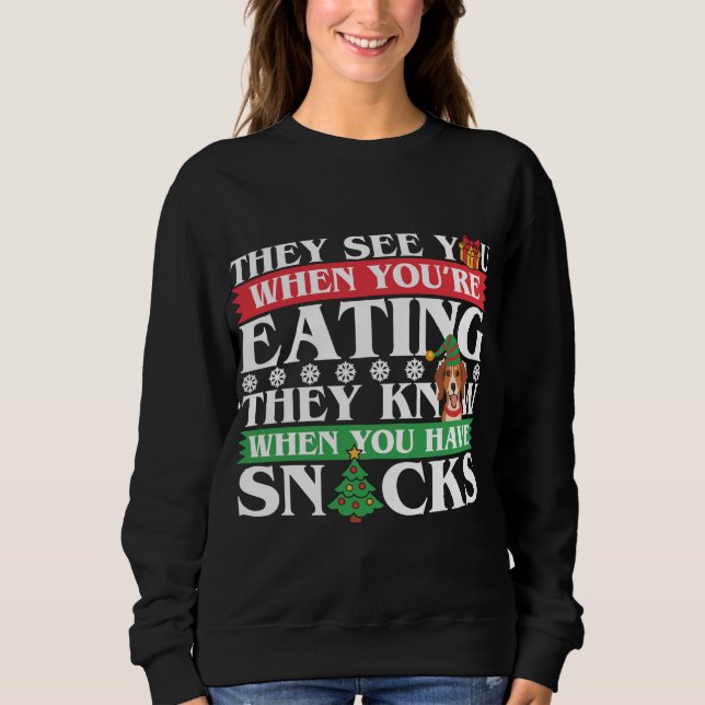 Beagle Weihnachts-Beagle Lover Sweatshirt (Vorderseite)