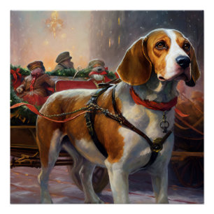 Beagle Weihnachts-Feiertage Poster