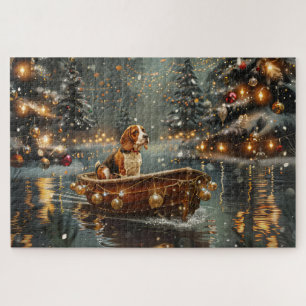 Beagle Weihnachts-Festreise Puzzle