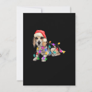 Beagle Weihnachtsbaum Lichter Weihnachten Weihnach Einladung