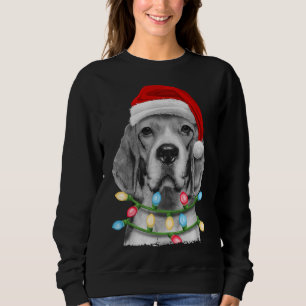 Beagle Weihnachtsbaum Lichter Weihnachten Weihnach Sweatshirt