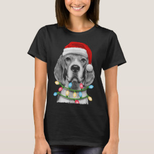 Beagle Weihnachtsbaum Lichter Weihnachten Weihnach T-Shirt