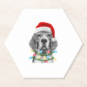 Beagle Weihnachtsbaum Lichter Weihnachten Weihnach Untersetzer