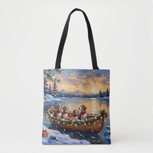 Beagle-Weihnachtsboot-Feiertag (Vorderseite)