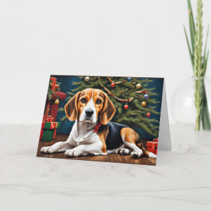 Beagle Weihnachtsfeiertag Karte