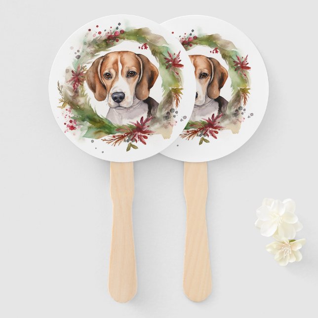 Beagle Weihnachtsfest Fächer (Vorne und Hinten)
