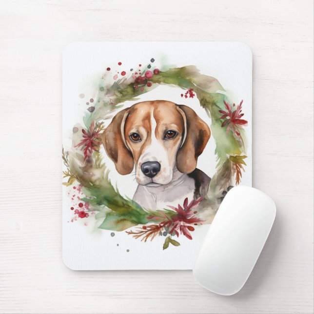 Beagle Weihnachtsfest Mousepad (Mit Mouse)