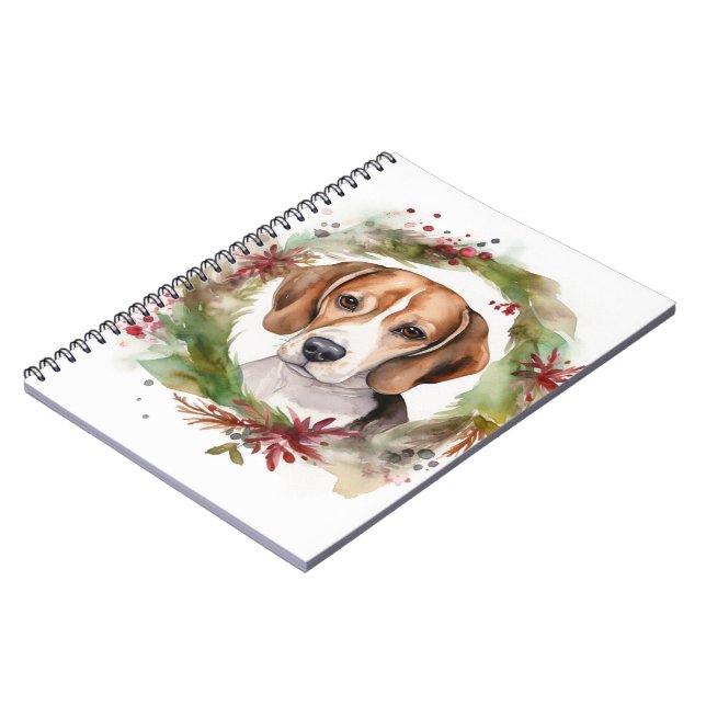 Beagle Weihnachtsfest Notizblock (Linke Seite)