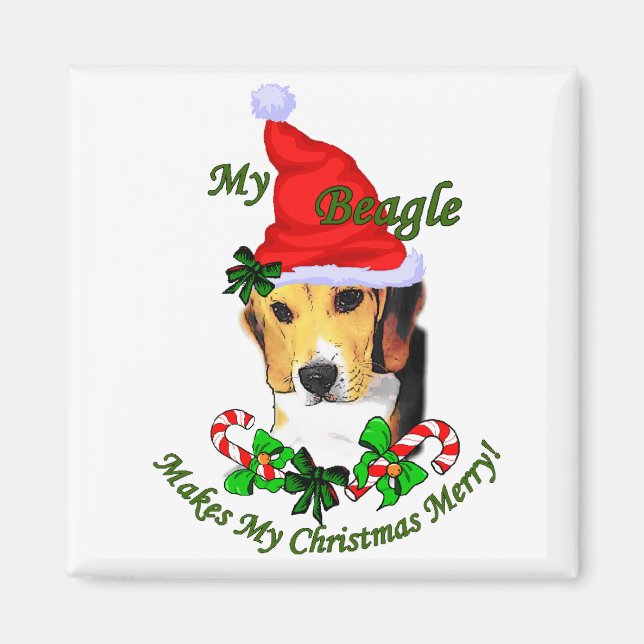 Beagle Weihnachtsgeschenke Magnet (Vorne)