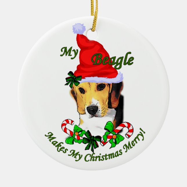 Beagle Weihnachtsgeschenke Ornament (Vorne)