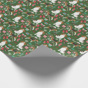 Beagle-Weihnachtsgeschenkverpackung Geschenkpapier