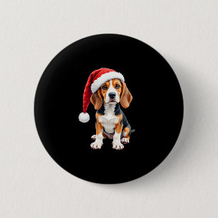 Beagle Weihnachtshund Long Sleeve T - Shirt Button