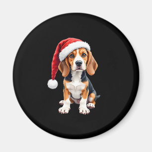 Beagle Weihnachtshund Long Sleeve T - Shirt Magnet
