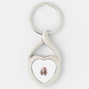 Beagle Weihnachtshund Schlüsselanhänger