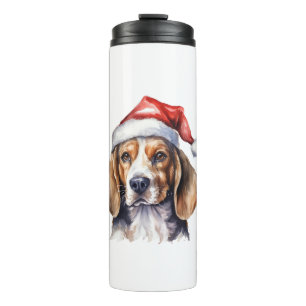 Beagle Weihnachtshund Thermosbecher