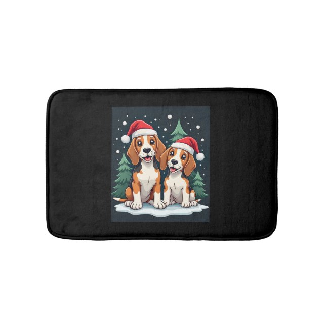 Beagle Weihnachtshundebesitzer Xmas Urlaub Pajama  Badematte (Vorderseite)