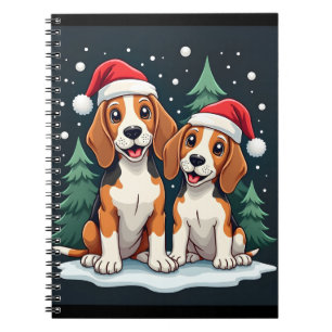 Beagle Weihnachtshundebesitzer Xmas Urlaub Pajama Notizblock