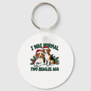 Beagle Weihnachtshundebesitzer Xmas Urlaub Pajama Schlüsselanhänger
