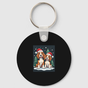 Beagle Weihnachtshundebesitzer Xmas Urlaub Pajama Schlüsselanhänger