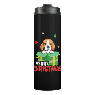 Beagle Weihnachtsmann Hunde Liebhaber Frohe Weihna Thermosbecher