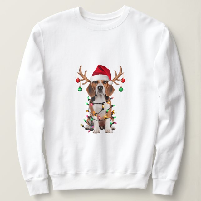 "Beagle Weihnachtsmann" Sweatshirt (Design vorne)