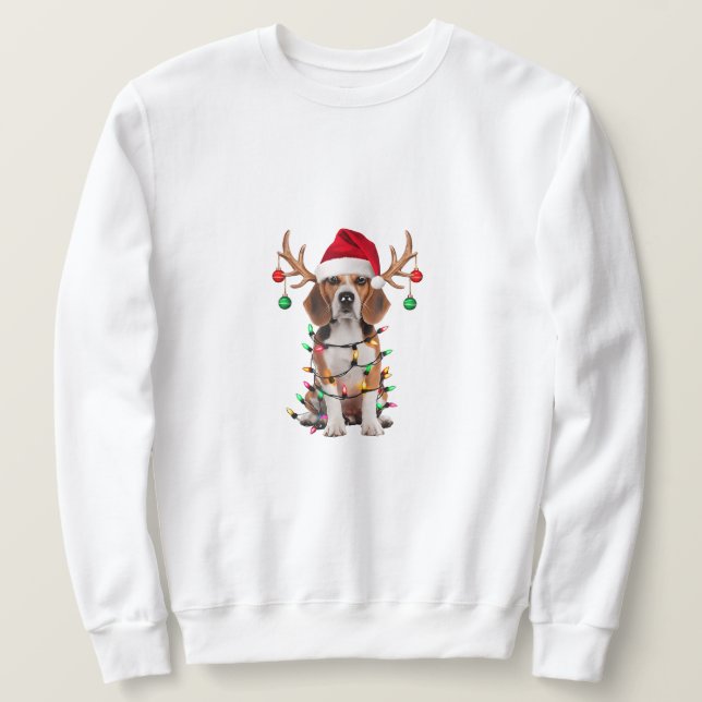 "Beagle Weihnachtsmann" Sweatshirt (Design vorne)