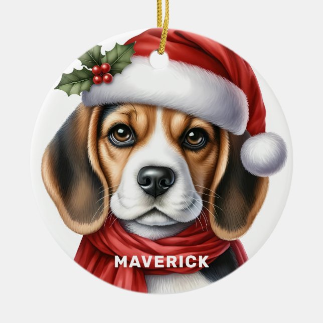 Beagle Weihnachtsschmuck (Vorne)