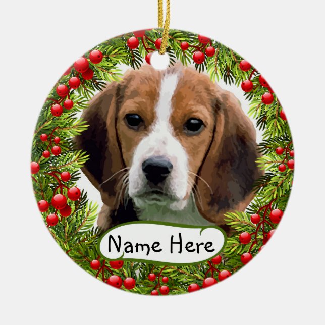 Beagle Weihnachtsschmuck (Vorne)