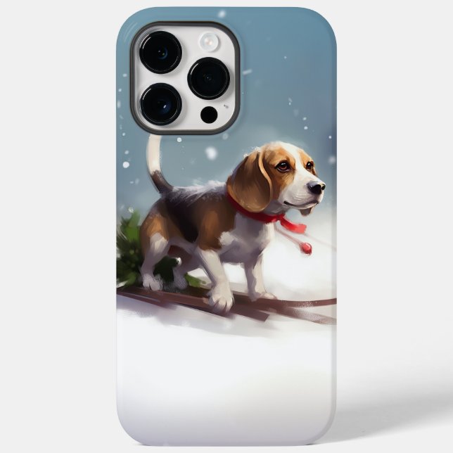 Beagle Weihnachtsschnee im Winter Case-Mate iPhone Hülle (Rückseite)