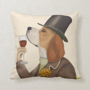 Beagle Weintrauben Kissen