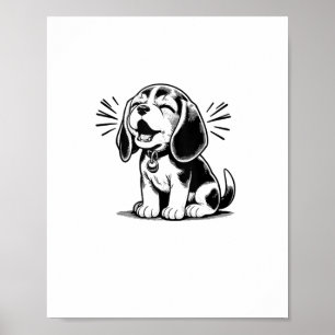Beagle Welpe bewundernswert, Familientierliebhaber Poster