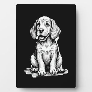 Beagle Welpe bezaubernd, Familientierfreund Tank z Fotoplatte