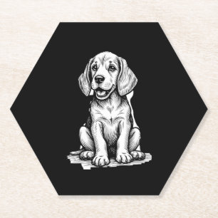 Beagle Welpe bezaubernd, Familientierfreund Tank z Untersetzer