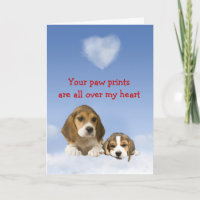 Beagle Welpe-Liebe-Karte
