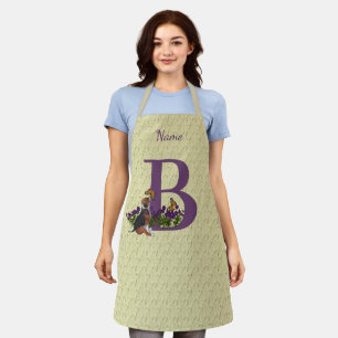 Beagle-Welpe Schmetterlinge Monogramm Anfangsbuchs Schürze