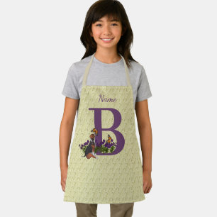 Beagle-Welpe Schmetterlinge Monogramm Anfangsbuchs Schürze