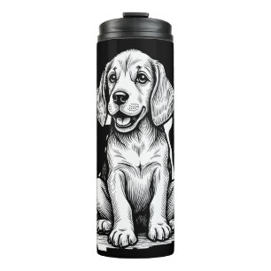 Beagle-Welpe süß, Familie Tierliebhaber Tank Top Thermosbecher