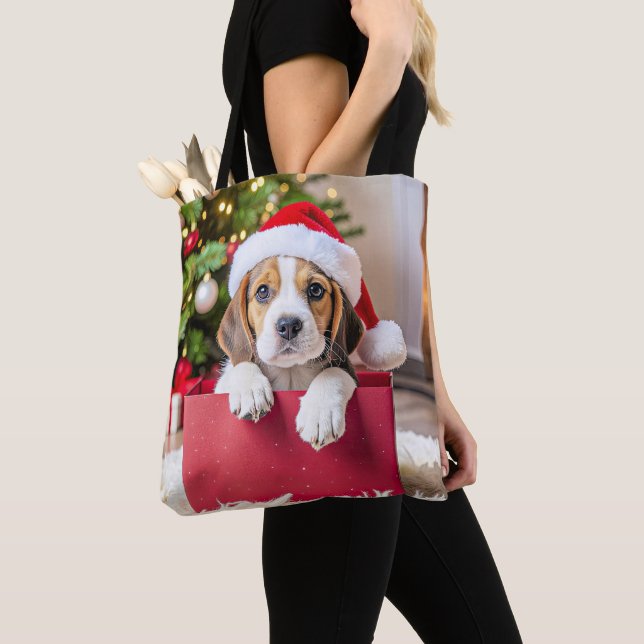 Beagle-Welpe Weihnachtsdesign, (Von Nahem)