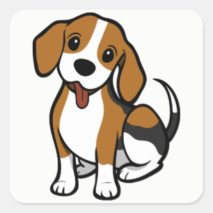 Beagle Welpen Hund Cartoon - Liebe Beagle Sticker