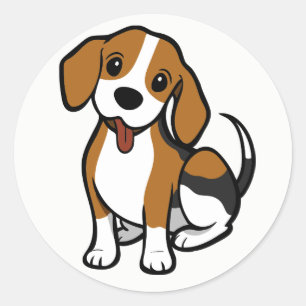 Beagle Welpen Hund Cartoon - Liebe Beagle Sticker