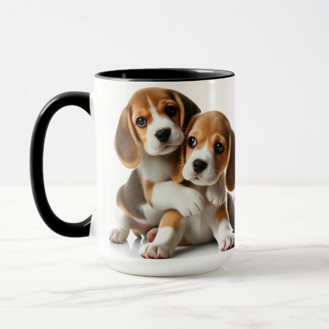 Beagle Welpen! Passen Sie Ihre Tasse an! (Links)