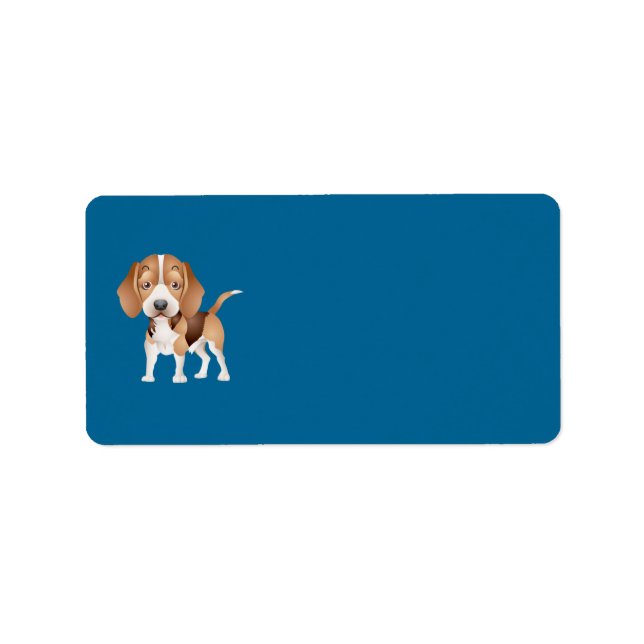 Beagle-Welpenadresse Adressaufkleber (Vorne)
