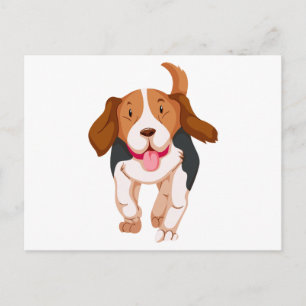 Beagle Welpenhund Hallo Danke Liebe Vermisse Dich Postkarte